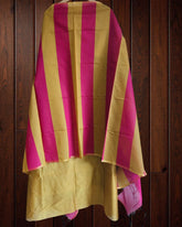 Elegant Maheshwari Silk Suit with Banarasi Border